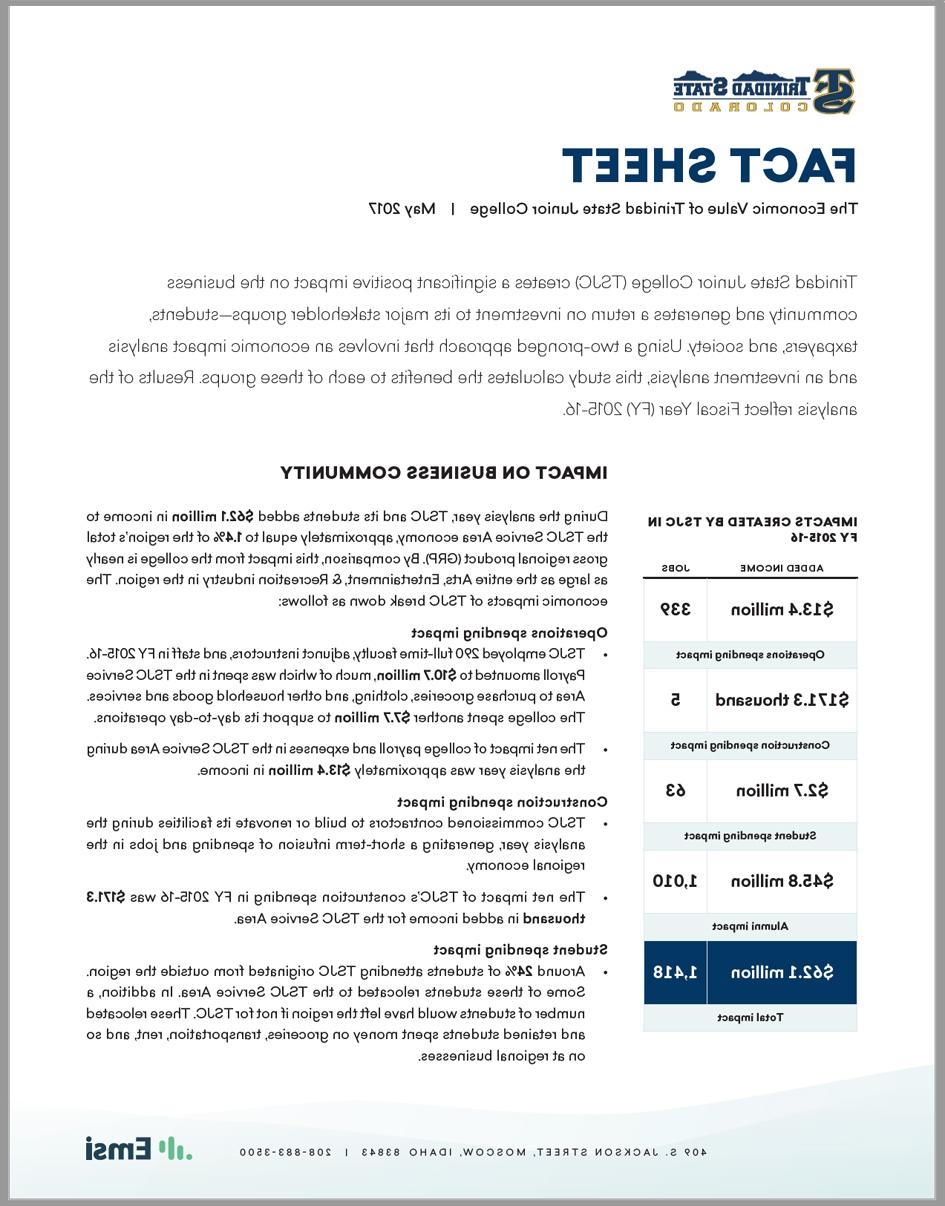 Economic Impact Fact Sheet image